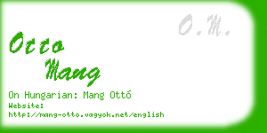 otto mang business card